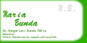maria bunda business card