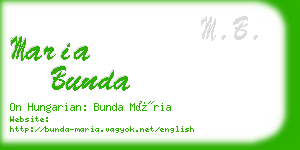 maria bunda business card